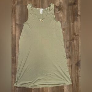 Nordstrom Lingerie Women’s Green Sleep Dress Size Small 100% Pima Cotton